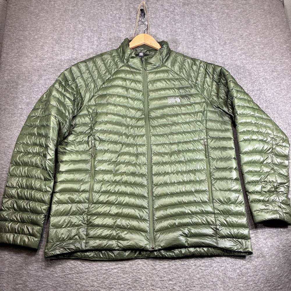 Mountain Hardwear Ghost Whisperer Puffer Jacket Mens 2XL Green 800 Fill Down